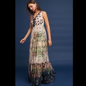 NWT Anthropologie Cydney Tiered Maxi Dress